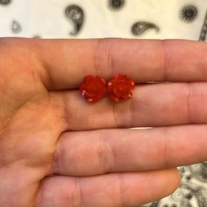Rose earrings